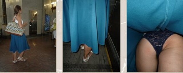 Girl in Blue Skirt